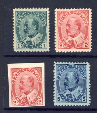 4x Canada King Edward Vii Stamps; No.  89 - 90 - 90a - 91 Cv= $232.  00