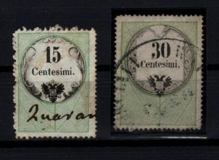 P107819/ Lombardy Venetia – Postal Fiscals Mi 3 Ii – 4 I Obl / 205 E