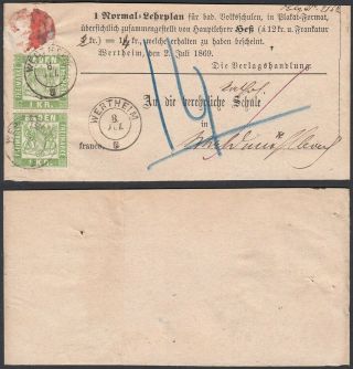 Germany 1869 - Newspaper Wrapper.  Mi Nr.  : 23 (x2) On Imprint.  (8g - 36137) Mv - 5553