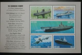 U.  S.  Stamps: Scott 3377a,  $4.  90,  Submarines,  Souvenir Sheet Of 2000,  Oghr