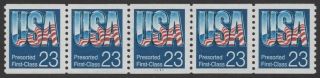 U.  S.  2607 Mnh Plate 1111 Strip Of 5 Presorted 1st Class
