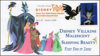 17 - 165,  2017,  Disney Villains,  Maleficent,  Sleeping Beauty,  Dcp,  Fdc