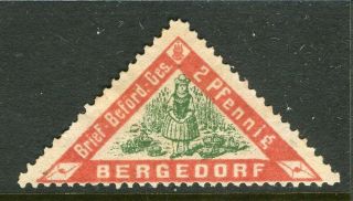 Germany; 1870s - 80s Early Local Privat Post Issue,  Bergedorf Value
