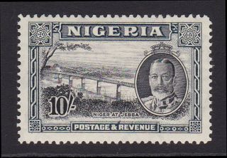 Nigeria.  Sg 44,  10/ - Black & Grey.  Mounted.