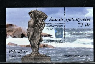 Hick Girl Stamp - Aland Islands Souvenir Sheet Sc 137 1997 Issue A1