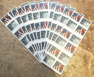 2011 Lady Liberty & Flag Us Forever Stamps 10 Books Of 20 - 200 Count