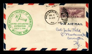 Dr Jim Stamps Us Philadelphia Byrd Antarctic Expedition Air Mail Event Cover