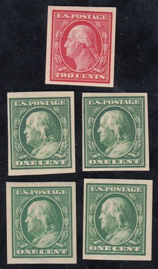 Tdstamps: Us Stamps Scott 383 384 (5) H Og