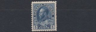 Canada 1911 - 22 S G 205b 5c Deep Blue Mh Cat £70