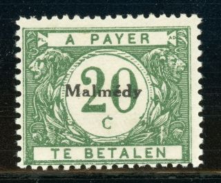 Germany (belgian Occupation) Mh Selections: Scott 1nj8 20c Postage Due Cv$13,