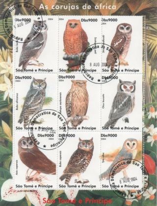 Thematic Stamps Birds Owls 12 Different Mini Sheets / Sets Of Stamps - Cto
