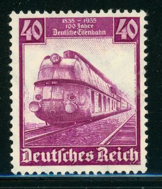 Germany Mnh Selections: Scott 462 40pf Red Violet Railroad Cv$60,