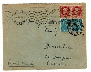 1942 (jun) France To Gb/guernsey Uncensored Cover.