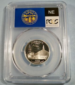 2006 - S 25c Silver Pcgs Pr70dcam Nebraska Quarter Proof Deep Cameo Pr 70 Dc