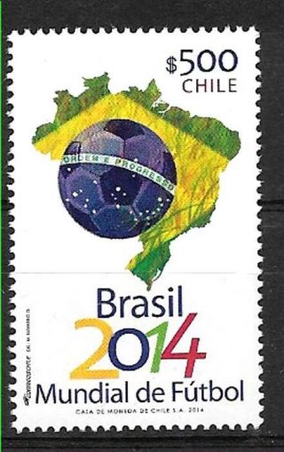Chile 2014 Football Soccer World Cup Brasil Rio 2014 Yv 2045 Mnh