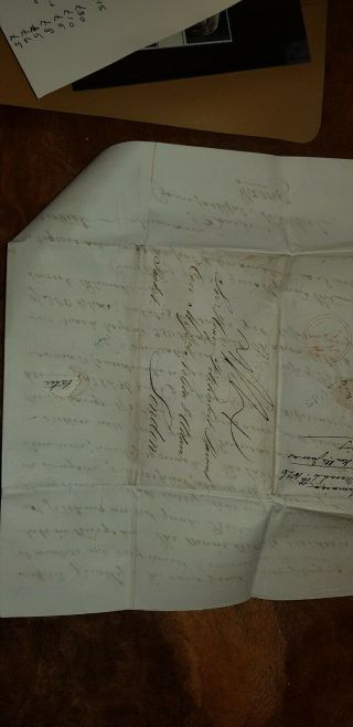 Jamaica 1825 Spanish Town To London Postal History Pre Stamp Fitzherbert
