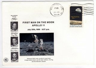 1969 Apollo 11 Moon Landing Usa Souvenir Cover,  20 July Houston Postmark