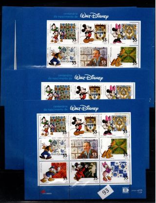 // 10x Portugal - Mnh - Disney - Cartoons - Mickey - Pluto - Minnie - Goofy