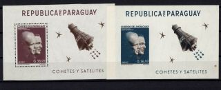 P113339/ Paraguay – Variety – Souvenir Sheets Scott 706 Mnh Perf,  Imperf