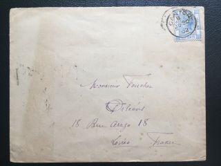 Hong Kong 1902 Qv 10 Cents Cover From Canton China To France