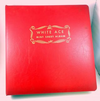 White Ace Sheet Album With 72 Us Stamp Sheets From The 70 