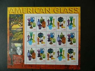 Us Scott 3325 - 3328 Pane Of 15 American Glass Mnh (lot M)