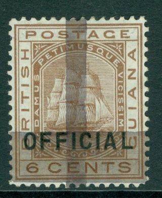 Sg 145 British Guiana 1878 (1c) On 6c Brown,  Without Gum Cat £700