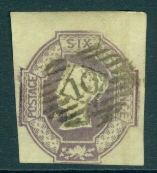 Sg 59 6d Dull Lilac 6d Embossed (1847 - 54) Very Fine With A London 10.