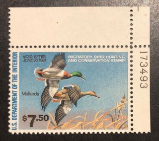 Tdstamps: Us Federal Duck Stamps Scott Rw47 $7.  50 Nh Og P Single