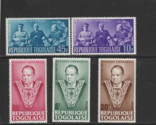 Togo 529 - 532,  C47 1965 Stalin,  Roosevelt,  Churchill Vf Nh O.  G