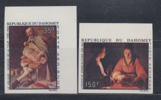 Dahomey 1972 De La Tour Paintings Sc C174 - C175 Imperf Cplte Never Hinged