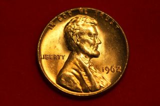 1962 Red Lincoln Cent,  Deep Red,  Never Spent From Bag
