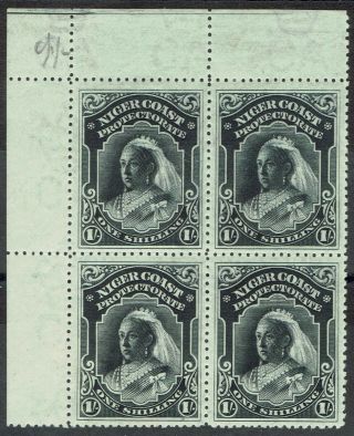 Niger Coast 1897 Qv 1/ - Block / Wmk Crown Ca Perf 13.  5 - 14