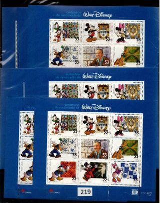 10x Portugal - Mnh - Disney - Cartoons - Mickey - Minnie - Donald - Pluto