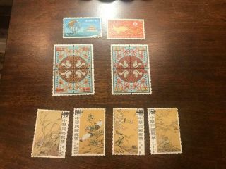 Specimen 3 Different Mnh Roc Taiwan China Stamp Sets Og Vf