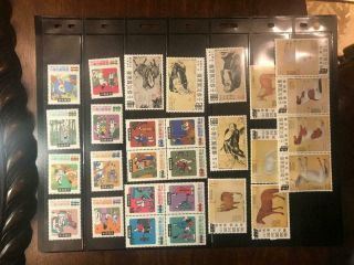 Specimen Group Of 28 Mnh Roc Taiwan China Stamps Most Complete Sets Vf