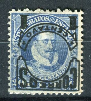 Chile; 1903 Early Correos Optd.  Issue Fine Hinged Inverted 1/20c.  Value