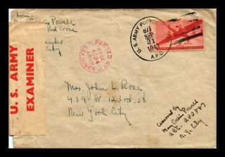 Dr Jim Stamps Us Wwii Army Post Office Air Mail Cover 1943 Apo 871 Censor Passed