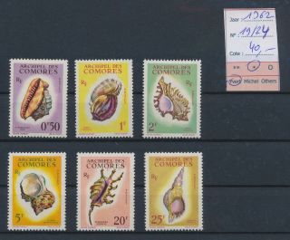 Lk80434 Comoros 1962 Seashells Conks Fine Lot Mh Cv 40 Eur