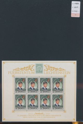 Xb73432 Liechtenstein 1987 Prince Alois Portraits Xxl Sheet Mnh Cv 25 Eur