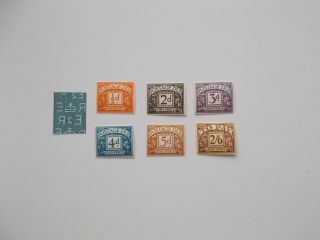 Gb Qeii 1954 - 5 Postage Dues Tudor Wmk Set Of 6 Values D40 - D45 L/m/m Cat £250