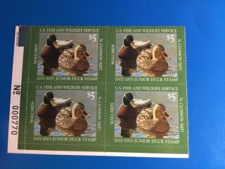2002 Mallards Junior Duck Stamps Set Of 4