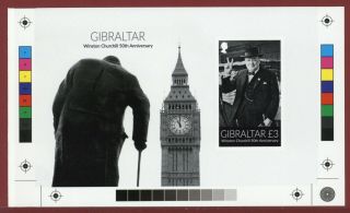 Gibraltar 1508,  S/s,  Imperf Proof On Thick Paper,  Pair,  Winston Churchill