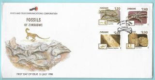 Zimabawe 1998 Fdc Fossils 21 Jul