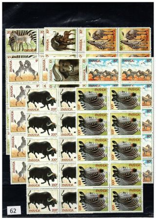 == 10x Rwanda 1984 - Mnh - Zebra