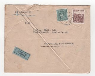 1939 Czechoslovakia Air Mail Cover Prague To Cadburys Bournville Birmingham