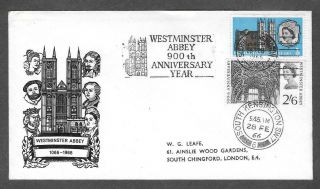 1966 Abbey Ordinary On Bpa Fdc With Westminster Pictorial Slogan,  South Ken Cds