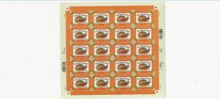 Us Stamps/postage/sheets Sc 3546 Thanksgiving Cornucopia Mnh F - Vf Og Fv$6.  80