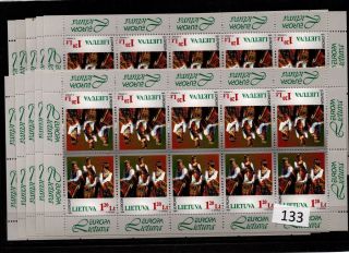 // Lithuania - Mnh - Europa Cept 1998 - Costumes - 10 Sheets - 100 Stamps