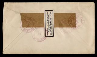 DR WHO 1934 INDIANAPOLIS IN REGISTERED UPRATED STATIONERY TO ELMIRA NY e38253 2